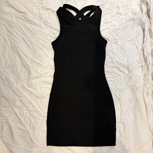 Black Cross-Back bandageBodycon Dress